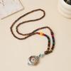 Trendy Unisex Wooden Bead Necklace: Versatile, High-End Pendant for Sweater Chains and Cotton Linen Attire