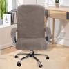 Svetanya Velvet  Fleece Computer Chair Covers Solid Color Seat Slipcovers Home Office Decor