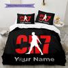 Biancheria da letto personalizzata con nome CR7, Set copripiumino Copripiumino Federa Regalo di compleanno per la casa(1 * copripiumino + 2 * federa, senza nucleo) -HE54