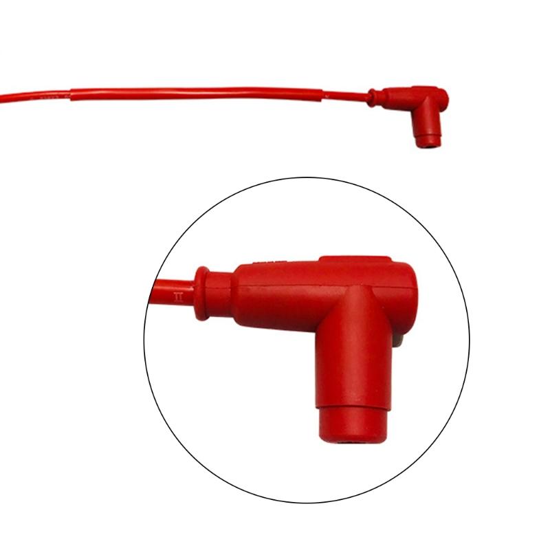 49,5 cm Motorrad-Zündleitung, Zündkerze, Iridium-Stromkabel, Drähte, Abdeckung, verschleißfeste Silikon-Zündleitung