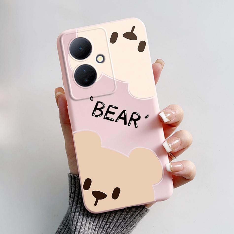 For Vivo V29 Lite 5G Case VIVOY78 Y 78 6.78'' Soft Cartoon Bear Frog Silicone Back Covers For Vivo Y78+ V29 Lite 5G Phone Cases