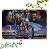 Retro Motorcycle Tin Sign Man Cave Garage Decor 20x30 Cm Metal Poster