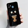 Phone Case For Itel A33 Plus Bumper Soft Silicone Jelly Black Case Aesthetic Popular Pattern Flower Lotus Shockproof Cover