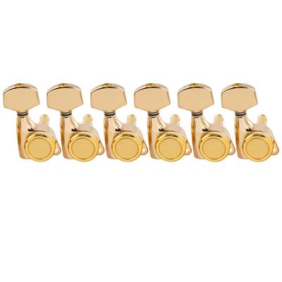 Pro Guitar Locking Tuners for ST Telecaster Electric Gold Hex Buttons 6-String Strat/TL Guitars,