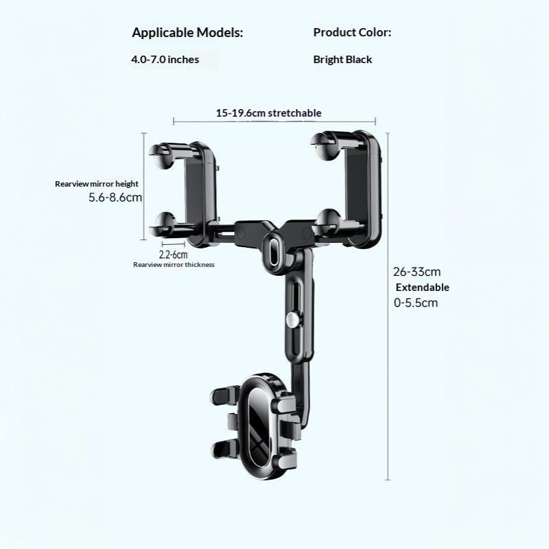 1Pcs Rearview Mirror Phone Holder For Car Retractable Multifunctional Rear View Mirror Phone Holder Universal Mount Car Phone Ho
