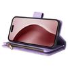 For iPhone 16 Pro Case Leather Folio Wallet Phone Cover with Stand Zipper Pocket