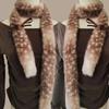 Soft Fluffy Cross-tie Scarf Faux Mink Fur Plush Neck Warmer  Women Ladies