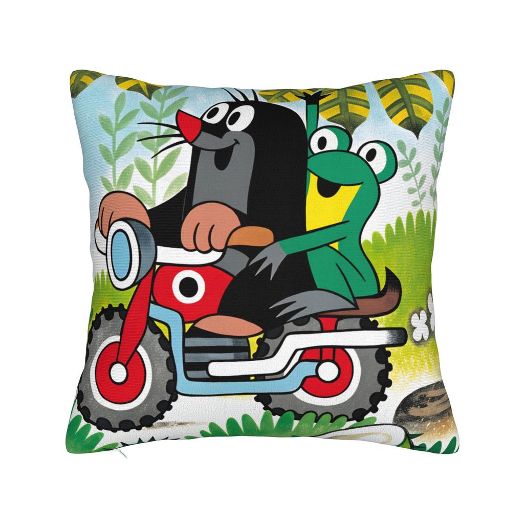 Pillow Case Cute The Little Mole art Soft  Pillow Cover For Sofa Bedroom Home Decor Funny Pillowcases