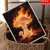 Handmade Pearl Painting Kit Fiery Mushroom DIY Frameless 3D Bead Art Canvas Creative Leisure Home Decoration Gift