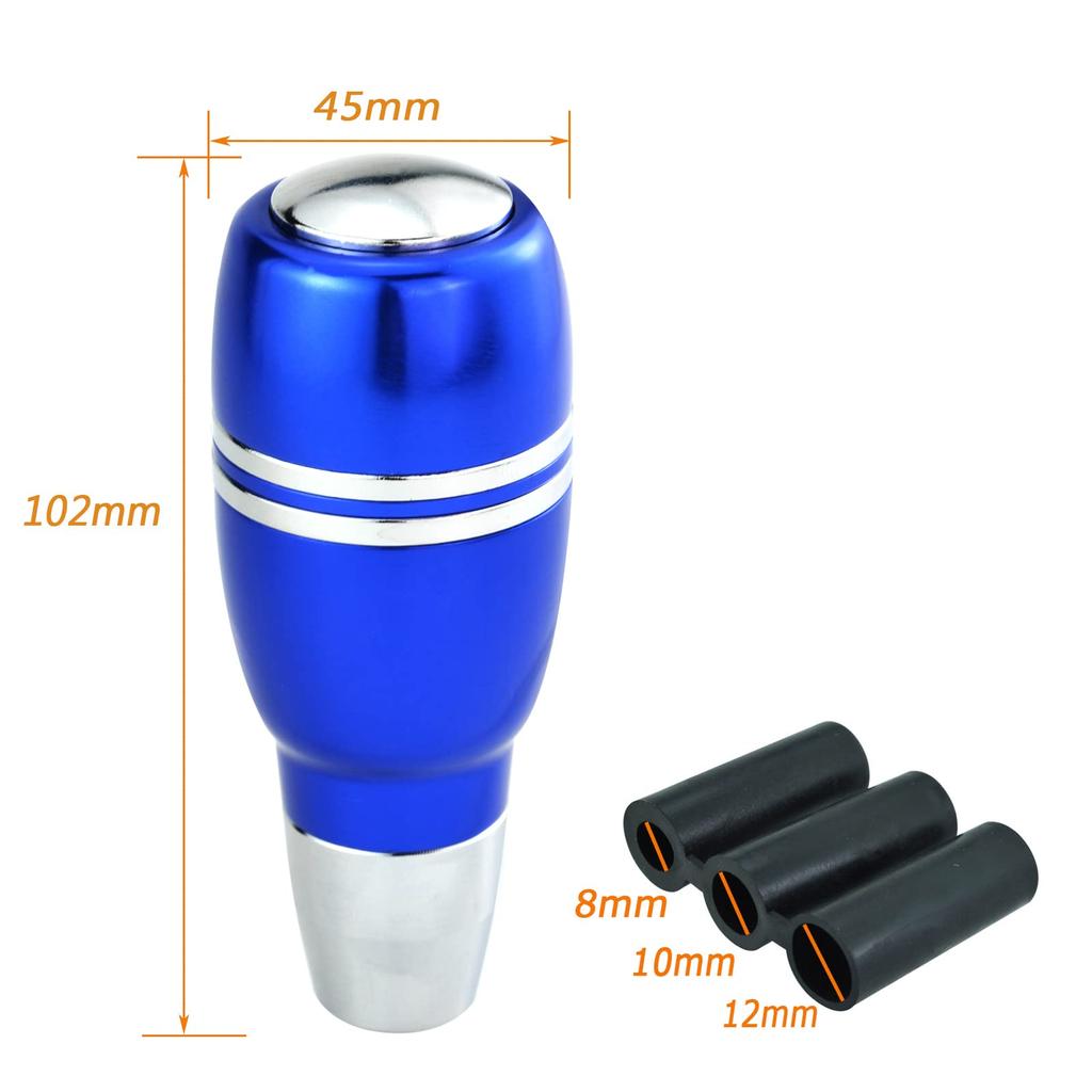 Lunsom Button Shift Aluminum Alloy Automatic Shift Applicable to Automobiles Knob, Knob, Stylish, (Blue)