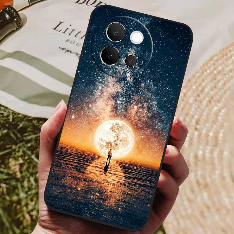 For VIVO V40 Lite 5G Case Soft Silicone Cover Black Bumper TPU For Vivo V40 Lite 5G Phone Cases V40Lite Shockproof Back Covers