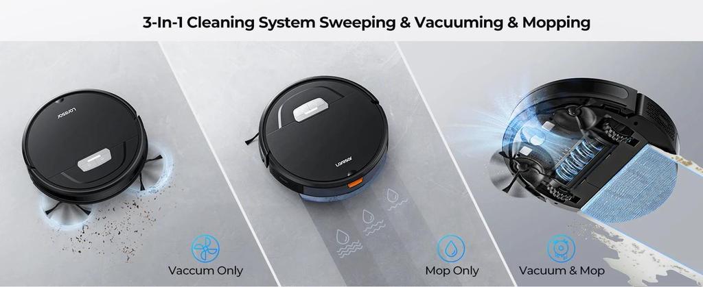 Evol 3 Robot Vacuum 4500Pa Suction Sweeping Robots Multifunctional Intelligent Sweeping Robot with Auto Carpet Boost