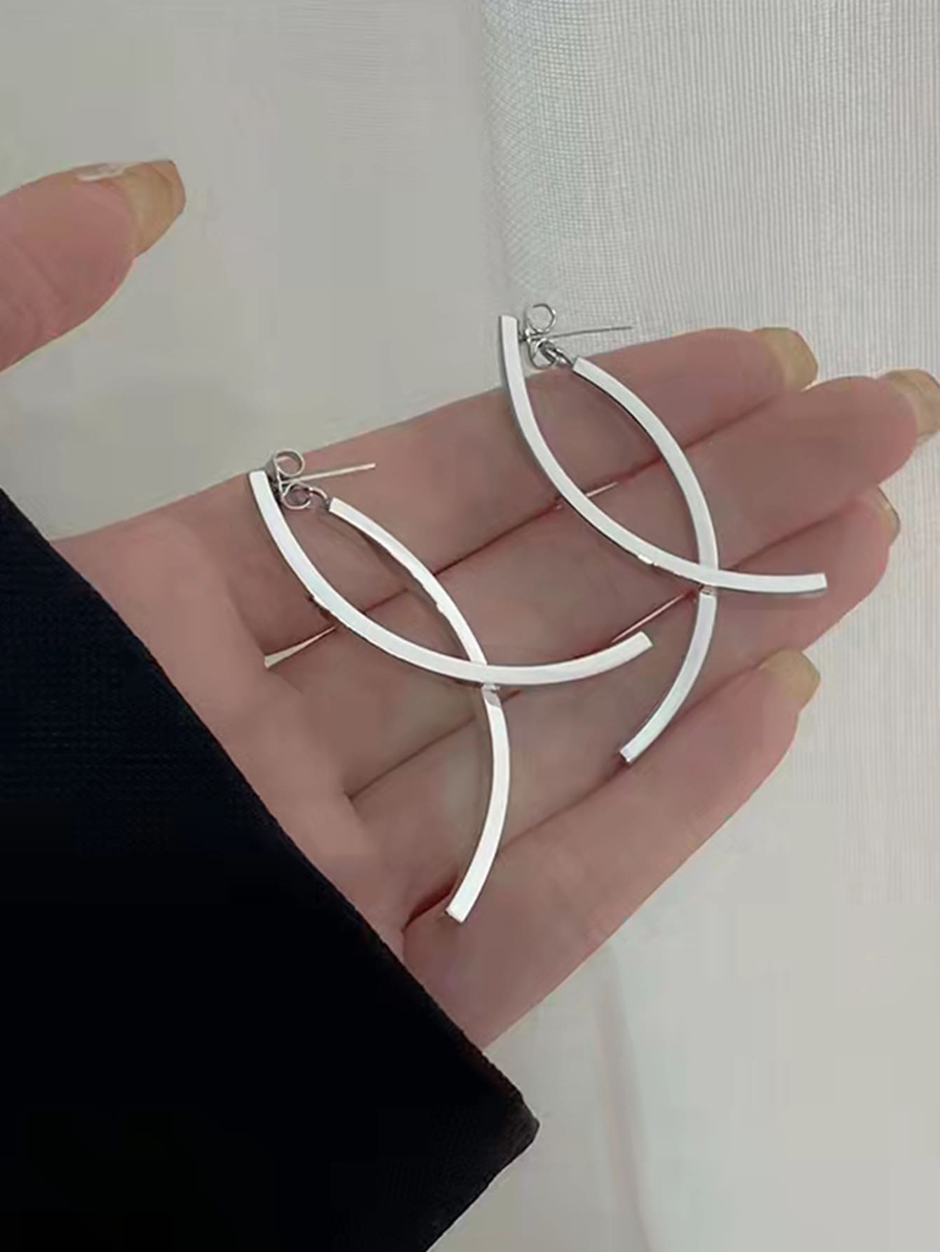 

Geometric Decor Earring Jackets one-size серебряный