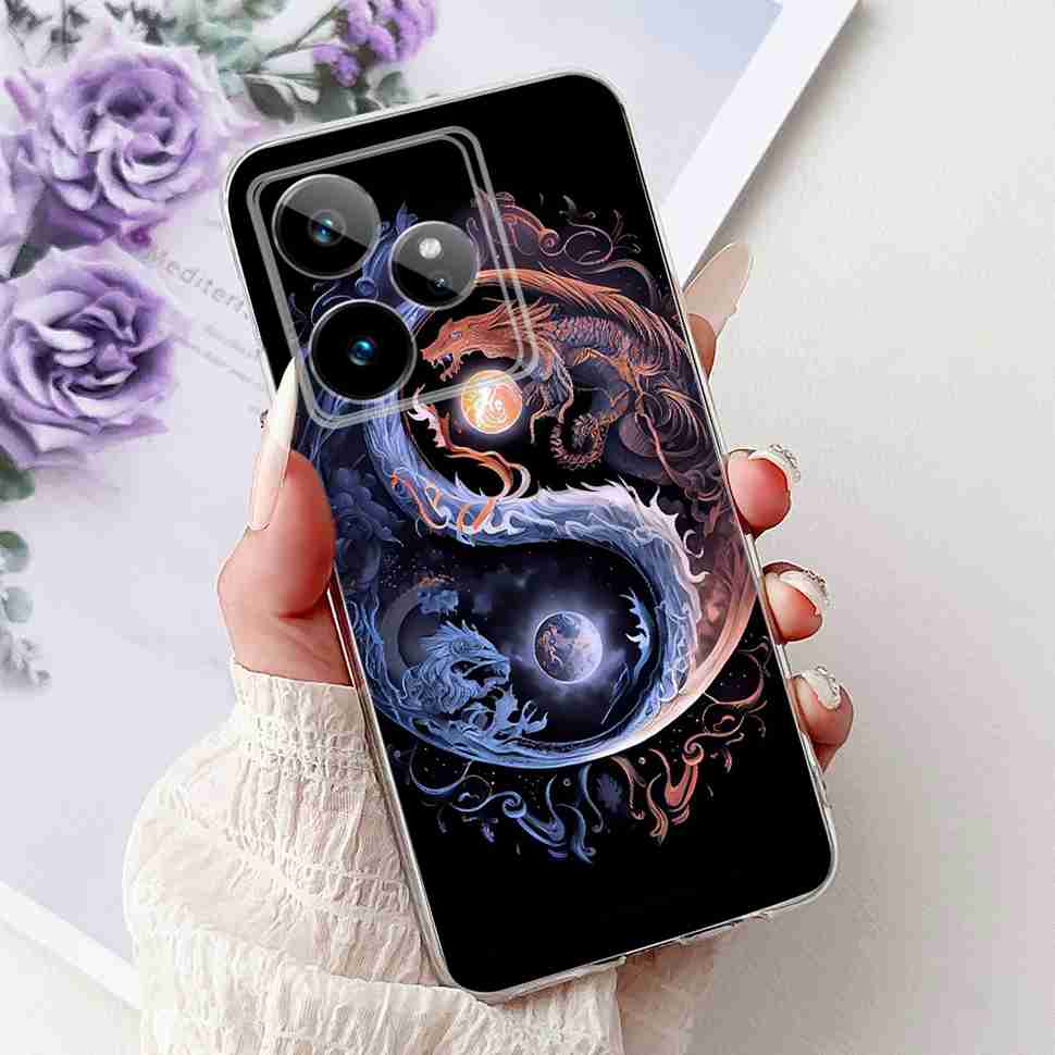 For Realme GT 7 5G 2025 RMX5061 Case Cute Girl New Flowers Soft Silicone TPU Cover For Realme GT7 GT 7T 5G Global Phone Cases