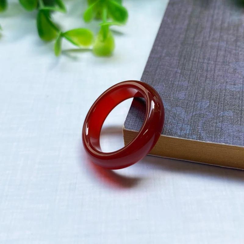 Girls  HipHop Party Wedding Agate Ring Vintage Colorful Round Natural Stone For Women Unisex Finger Rings Charms Jewelry