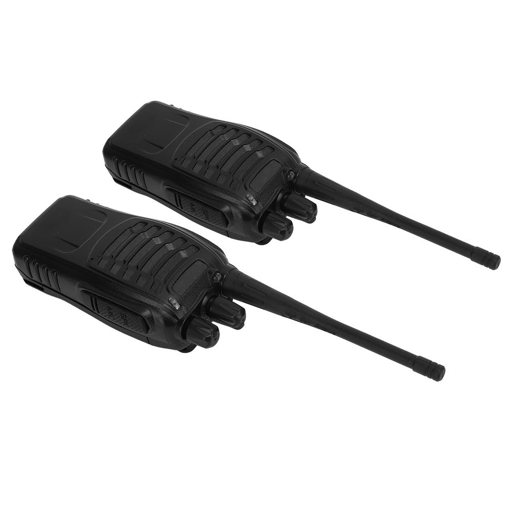 2 Pcs Walkie Talkie 16 Channels 400?470MHz Mini Two Way Radio with Base for Security Properties