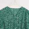 Plus Size Floral Print V Neck Short Sleeve High Waist Loose Fit Midi Dress for Women Casual Summer Outfit