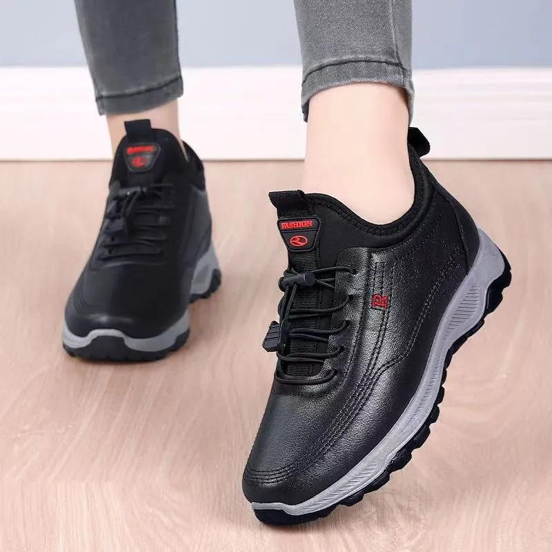 Vinter Pluss Fløyel Fortykket Eldre Morsko Sklisikre Vanntette Damesko