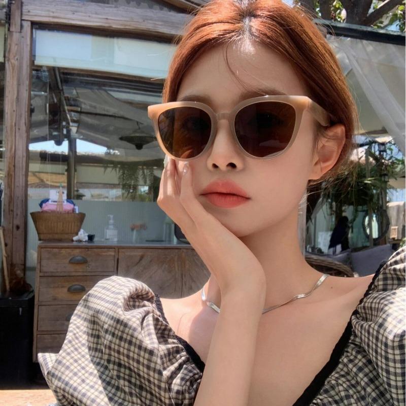 Milk Coffee Couple Sunglasses Sunscreen UV Protection Advanced Sense Red Bean Sunglasses