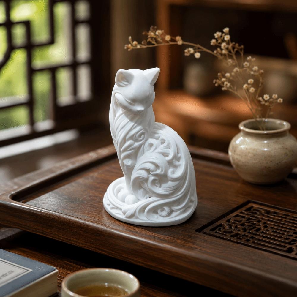 Nordic-Style Desktop Cat Ornaments Cute Sitting Cat Sculpture Cat Statue Living Room Decor