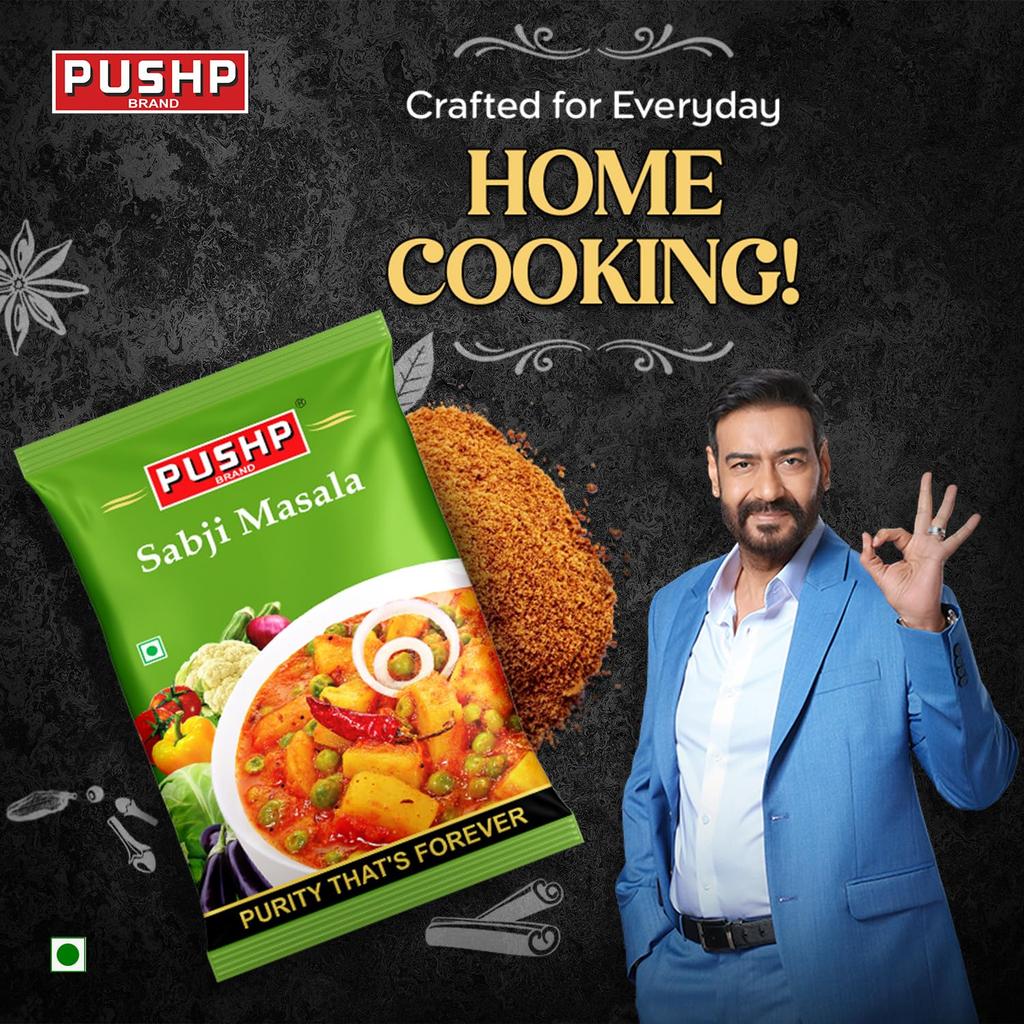 Pushp Sabji Masala Blend For Vegetables 200GXPack Of 2 Premium Quality Seasoning For Authentic Indian Home Cooking Kitchen Use