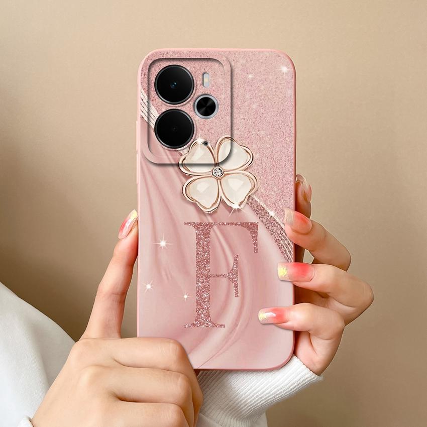 For Oppo Realme 14 15 16 13 Pro 14T 14X 15T 15X 14ProLite Phone Case Luxury Gold Crown Letters Shell Lightweight Matte Silicone Camera Protector Cover