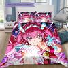 Pretty Cure Bettwäsche-Set, 1 Bettbezug & 2 Kissenbezüge, Geeignet für Schlafzimmer, Ideales Geschenk für Anime-Fans