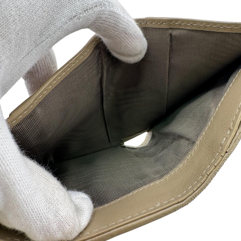 Dior Canage leather Lady Dior Bifold Wallet Brown leather Women Used