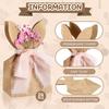 16pcs Easter Bunny Paper Gift Bag Easter Treat Bags Reusable Cute Spring Small Easter Bags Candy Holder For Holiday Party gifts