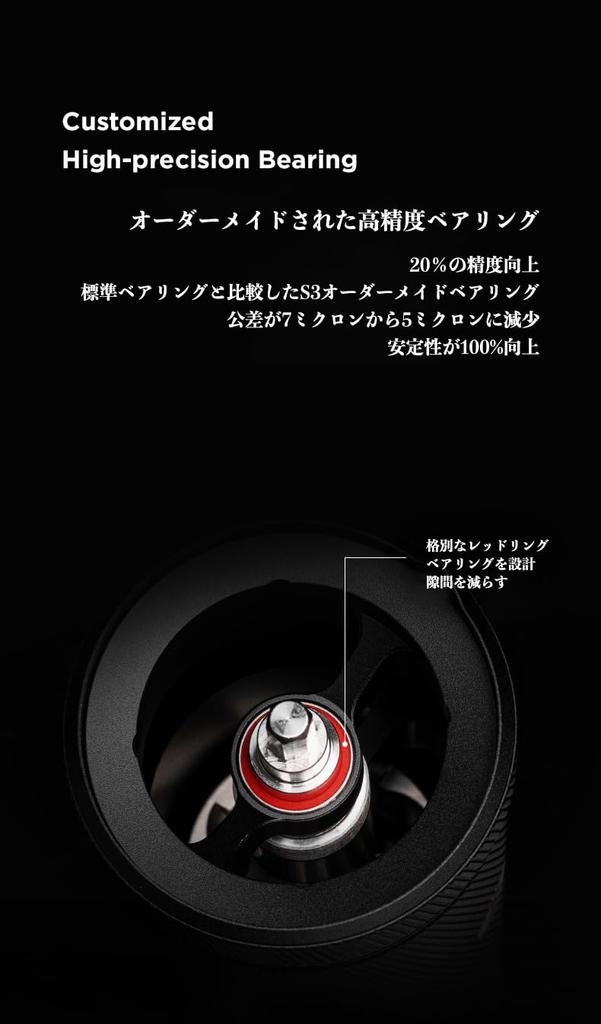 TIMEMORE Kuriko S3 Hand Coffee Manual S2C Patented External Easy for Home Use Grinder, Operation, Mortar, All-Metal, 30g, Adjustment, Cleaning,