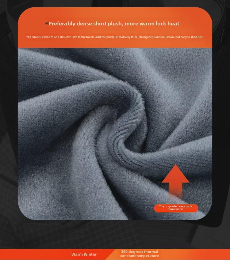 Men's Luxe Double-Sided Velvet Thickened Striped Plaid Long Sleeve Shirt for Autumn and Winter