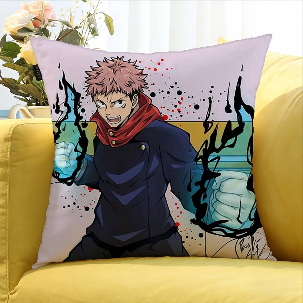 Itadori Yuji Various Sizes Square Pillow Case For Car Home Bedchamber Decor