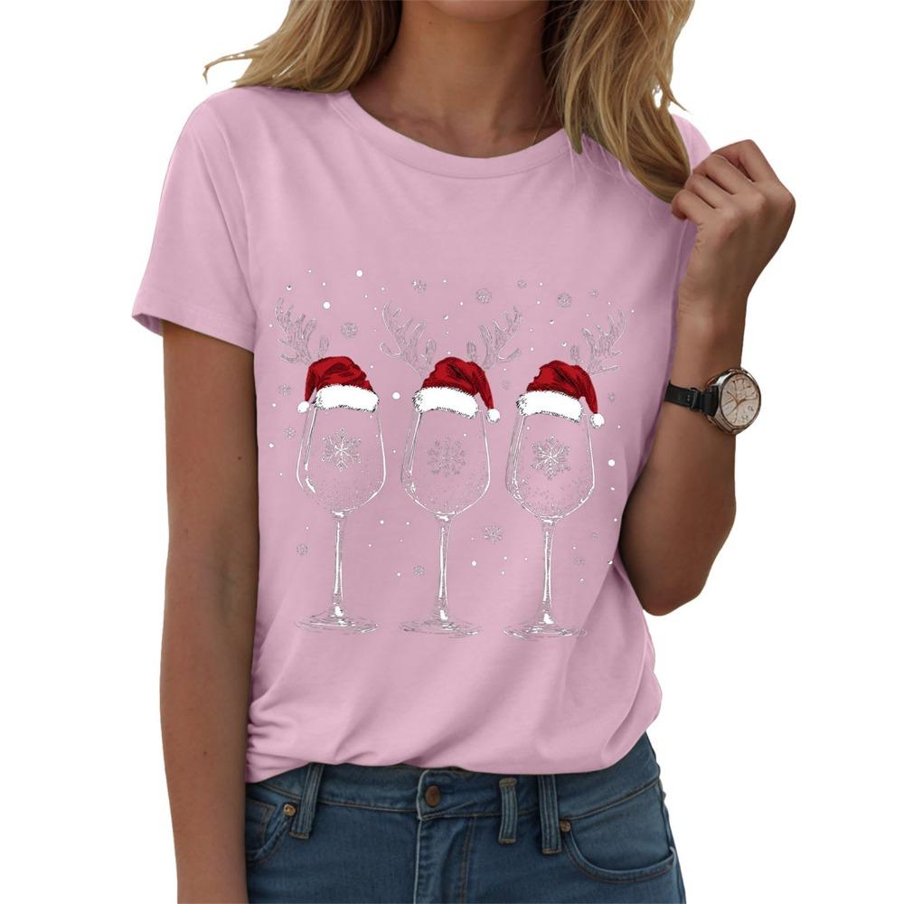 Women's Shirt Fashion Christmas Printed T-shirt
