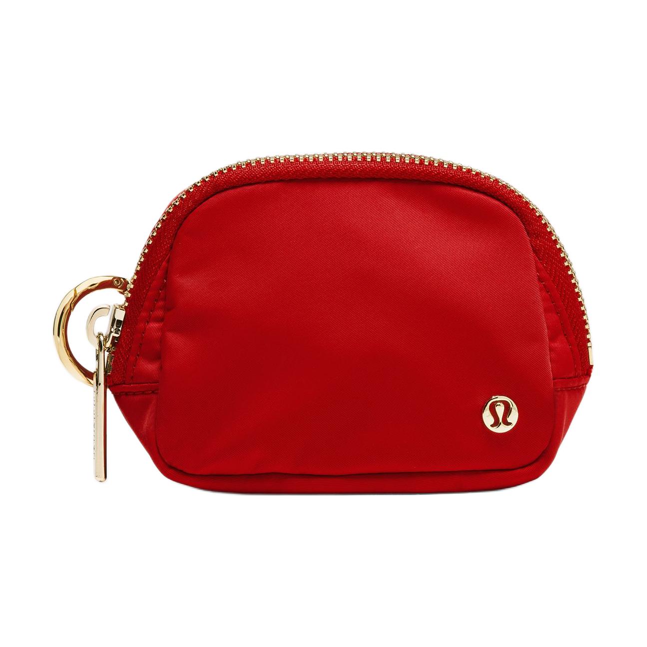 Lululemon Everywhere New Year Edition Compact Zipper Nylon Wallet Nano Women Wallet Dark-Red LU9CA5S-320273 Dark Red