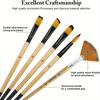 32pcs Paint Brush Set, Artist Series, Nylon Bristles with Round, Filbert, Flat, Fan, Angle, Detail Brush, Suitable for Painting