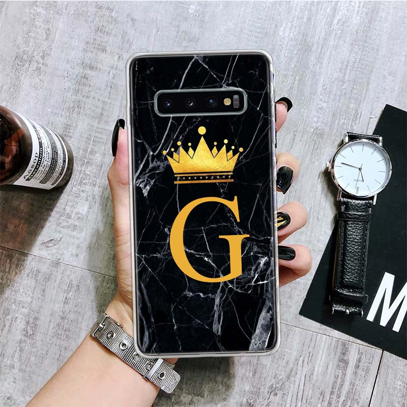 26 Letter Crown Custom A Phone Case For Samsung Galaxy S26 S25 Edge S24 S23 FE S22 Ultra S21 Plus S20 + Fundas Cover Coque Galax