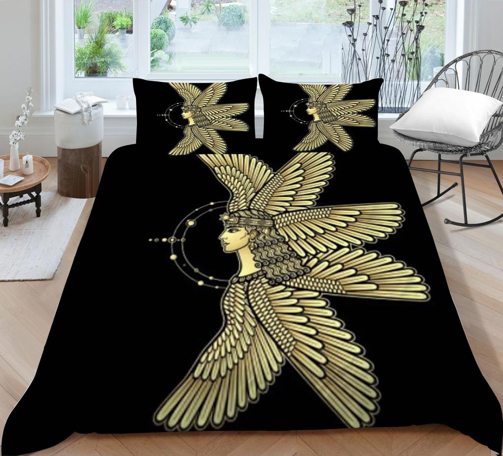 2/3-teiliges Bettwäsche-Set Atmungsaktive Decke Bettbezug-Set 3D Böhmisches Design Mikrofaser Bequeme Bettwäsche