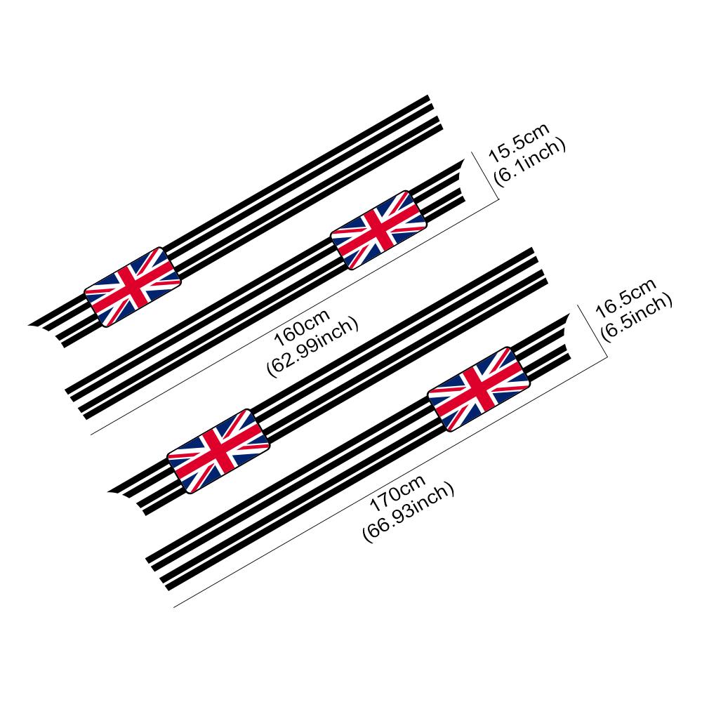Autotür Seitenaufkleber Vinyl-Abziehbilder für MINI Cooper S R55 R56 F56 F55 F57 F60 R60 Countryman JCW Auto Karosserie Dekoration Zubehör