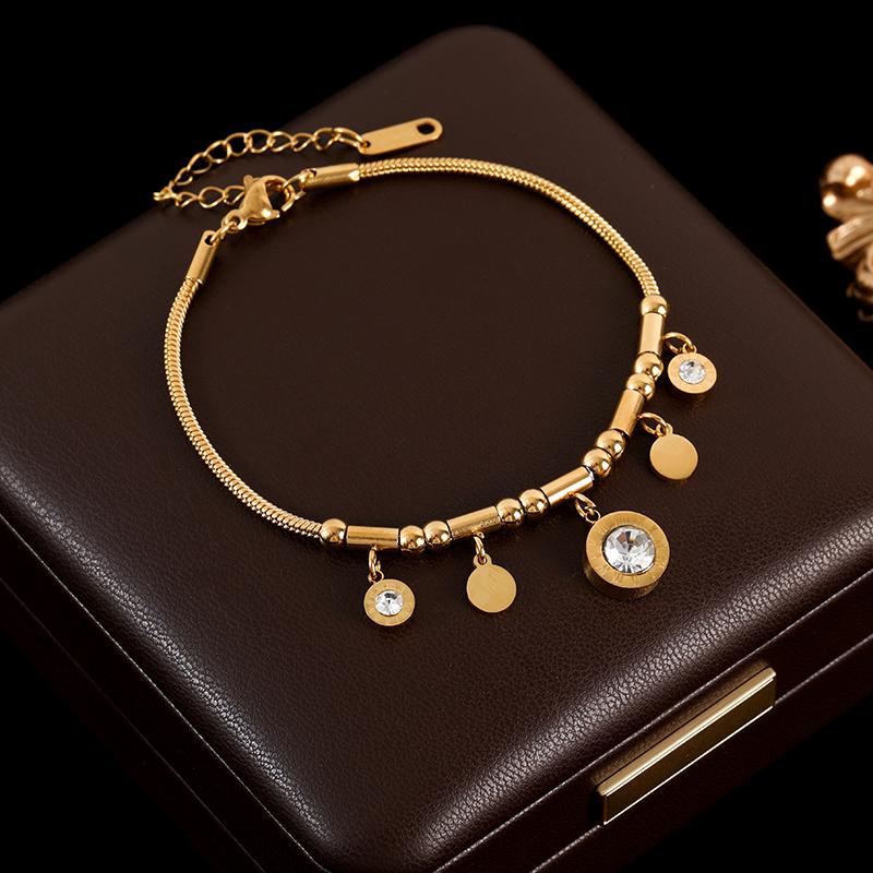 GANEMLY 316L Stainless Steel Tree of Life Bracelet For Women Fashion 18K Gold Plated Wrist Chain Waterproof Jewelry Lady Gift