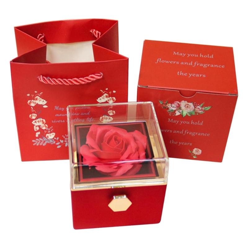 Acrylic Jewelry Box Romance Valentines Gift with Sturdy Designs for Travel Use