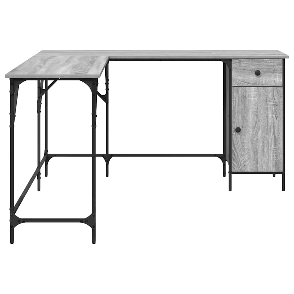 Desk Gray Sonoma 141x141x75 cm Particleboard