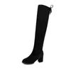 Korean Style Women's High Heel Chunky Suede Over-the-Knee Boots - New Fashion for 2026 Autumn/Winter
