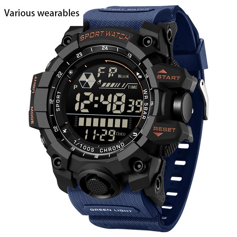 Waterproof Outdoor Sports Watch Electronic Watch for Young and Middle-aged People Fashionable and Simple Multi-function Watch