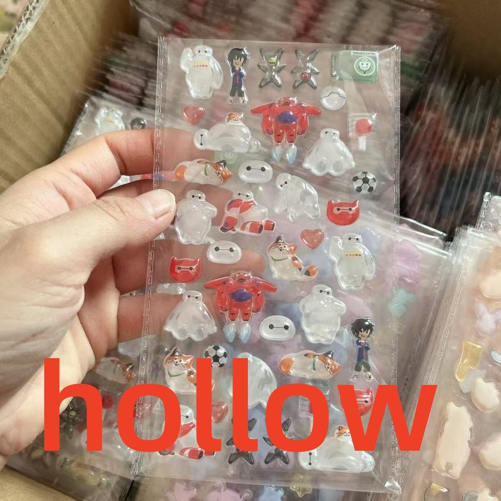 New Model Disney Lilo & Stitch Hollow Crystal Stickers Three-Dimensional Relief Diy Notebook Water Cup Phone Case Boy Girl Gift