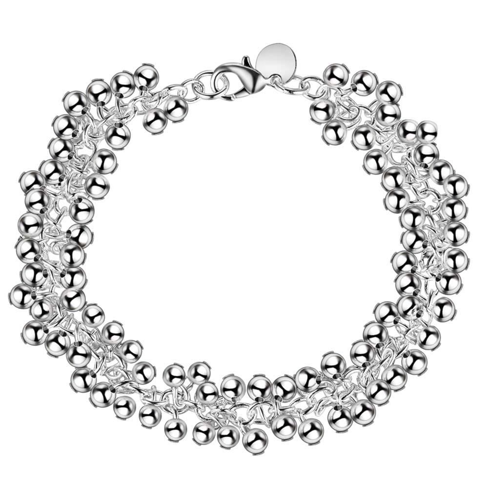 Wholesale 925 Sterling Silver Bracelets Grape Beads For Women Exquisite Student Girlfriend Jewelry Accessories Wedding Gift