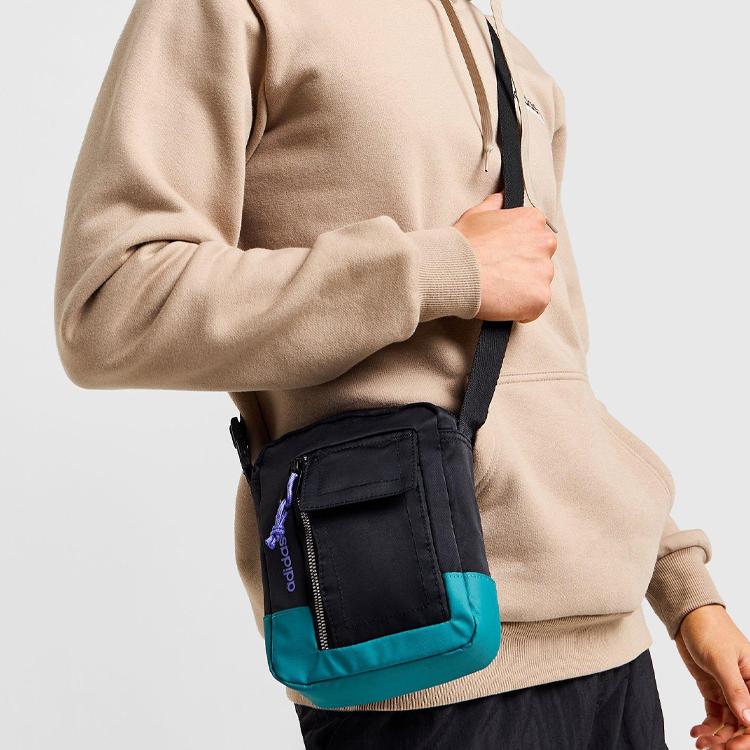 New Adidas Recycled Polyamide+Recycled Polyester Shoulder Bag Crossbody Bag Small Size Unisex Black JF0526