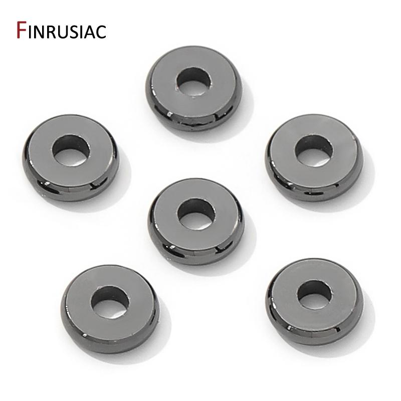 18K Gold Plated Brass Flat Spacer Beads For Bracelet Making Jewelry Fittings,Separators For Beads,DIY Jewellery Making Supplies
