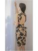 French Retro Backless Evening Dress with Printed Coat - Hip Floral Skirt Women's Fashion
