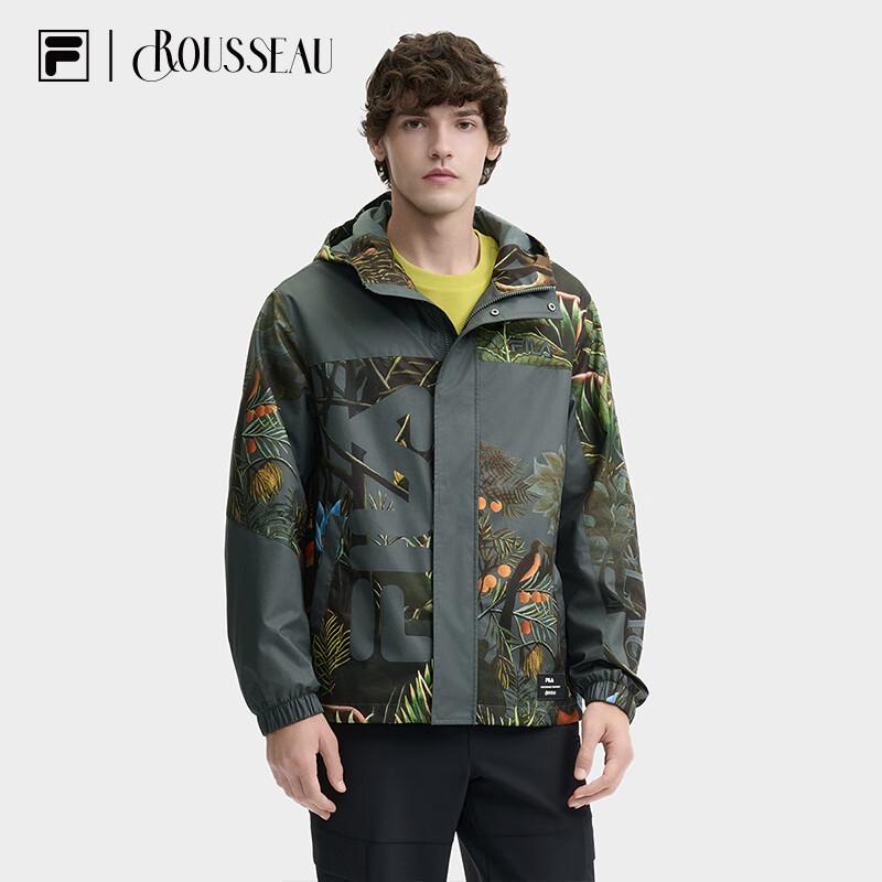 FILA x Rousseau Men s Full Print Hooded Woven Jacket XL