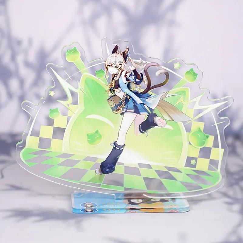 Game Impact New Stand Figure Acrylic Yelan Chevreuse Navia Xiao Cosplay Model Plate Desk Decor Fans Friend Gift